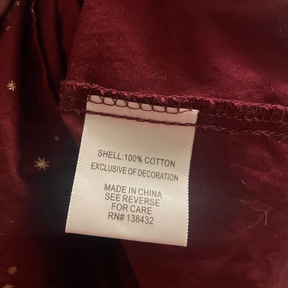 100% Cotton Modcloth Burgundy Constellation Dress - Picture 7 of 9